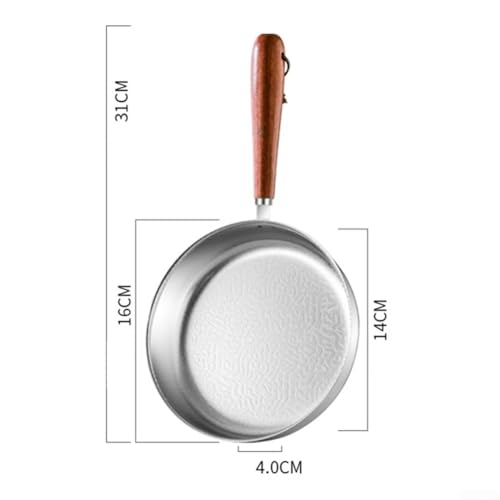 Bratpfanne mit Schneeflockenmuster für einfaches Kochen und bequeme Handhabung mit hoher Temperaturbeständigkeit (16 cm) von Opatiny