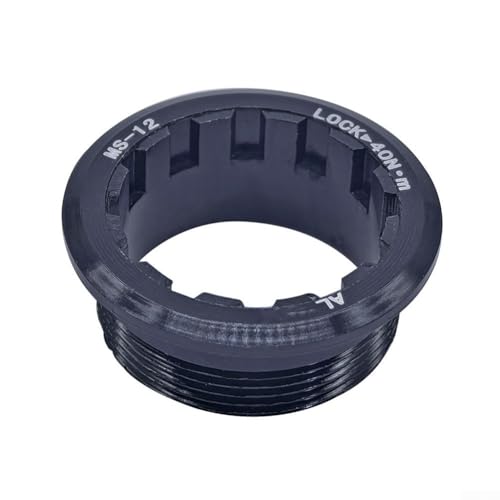 CNC-Präzisionsgefertigte Aluminiumabdeckung mit zwei Sicherungsringen, geeignet für MicroSpline-Fahrräder (schwarz) von Opatiny