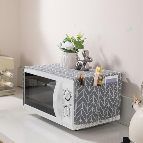 Charming For Microwave Dust Cover Adds a Decorative Touch While Protecting Against Water (Gray) von Opatiny