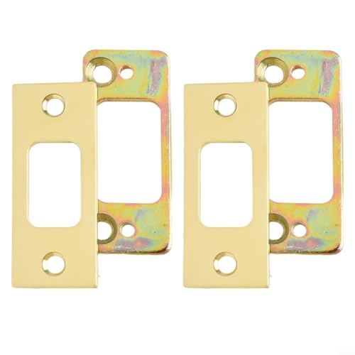 Doppelzweck-Riegel-Schließblech und präzise einstellbare Distanzscheibe für verbesserte Türsicherheit (Gold, 2 Stück) von Opatiny