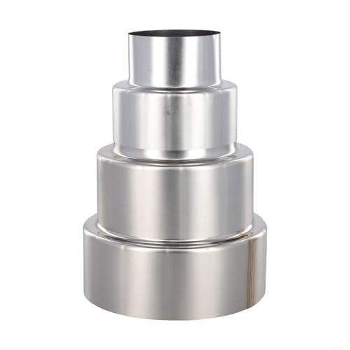 Edelstahl-Adapter-Reduzierstück für Kaminauskleidung und Ofenrohranschluss in Heizungsanlagen (Ø 120 mm/Ø 60 mm) von Opatiny