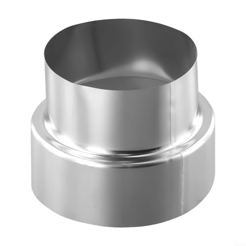 Edelstahl Adapter Reduzierstück für Kaminauskleidung und Ofenrohranschluss in Heizungsanlagen (Ø120mm/Ø100mm) von Opatiny