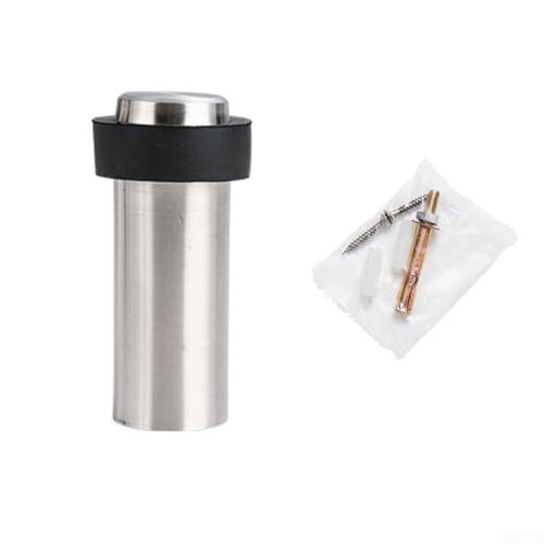 Edelstahl-Türstopper mit Gummikissen für Anti-Kollisionsschutz und Geräuschreduzierung, geeignet für Zuhause, Büro, Hotel, Wohnheim und Geschäft (100 mm) von Opatiny