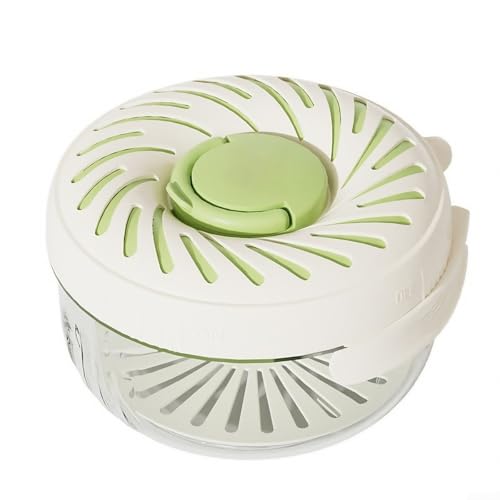 Effizienter Abflusskorb für Obst, multifunktionale Waschschüssel und Sieb mit praktischem drehbarem Deckel (grün) von Opatiny