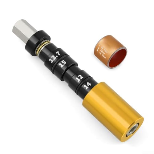 Effizientes Entfernen und Installieren Sie Fahrrad-Hinterrad-Stoßdämpferbuchsen mit diesem zuverlässigen Dual-Adapter-Werkzeug-Set (goldfarben) von Opatiny