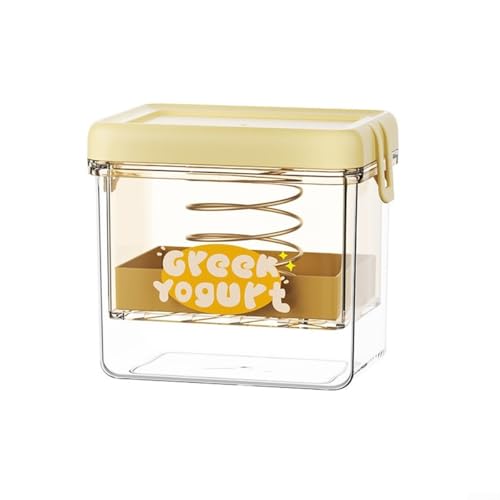 Effizientes Joghurtsieb für cremigen griechischen Joghurt, kompaktes und benutzerfreundliches Design (Rechteckgelb) von Opatiny