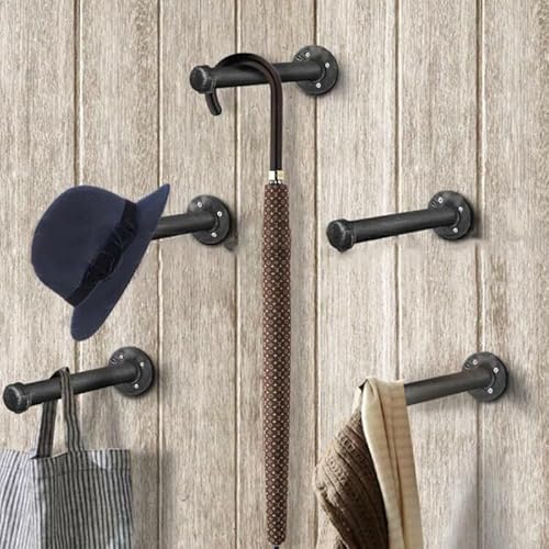 Eisenrohr-Regalhalterungen für Wandmontage, geeignet für rustikale Innenräume (180 mm) von Opatiny