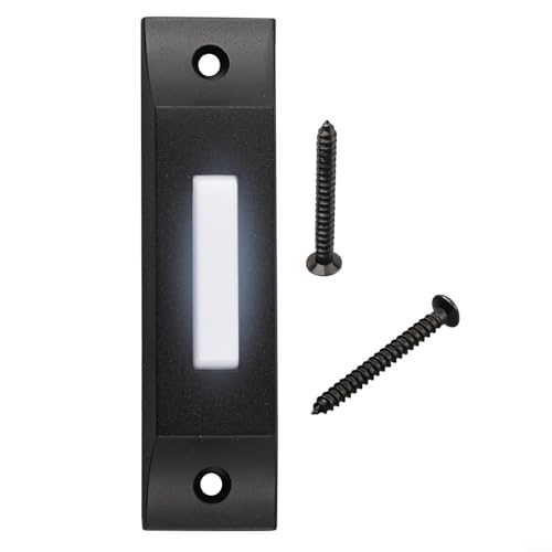 Eleganter Metall-Türklingel-Druckknopf, beleuchtet für einfache Positionierung, Design geeignet für verschiedene Außenbedingungen von Opatiny