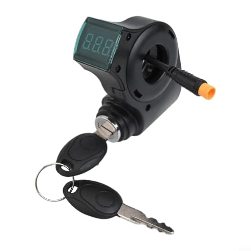 Elektrisches Türschloss 3-polig mit Schlüssel für Kugoo für Kirin für G2 für Pro Elektroroller, kompakte Größe, Kunststoffbau, wasserfester Anschluss für Wetter zum Schutz von Opatiny