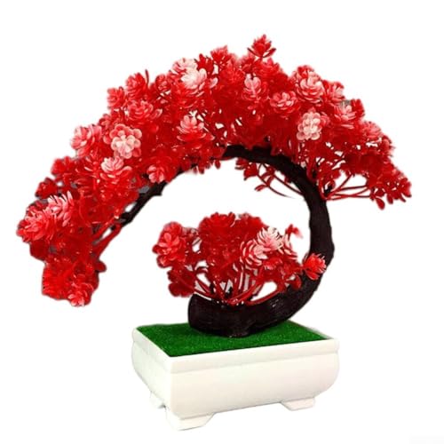 Exquisiter Halbmond-Bonsai-Rosenbaum, faszinierende Ergänzung zu Ihrer Dekoration (rot) von Opatiny
