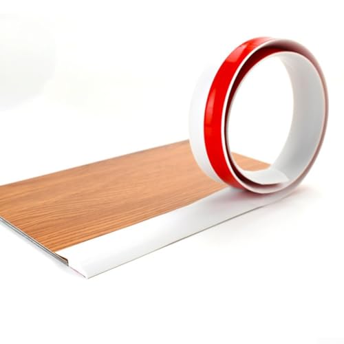 Flache PVC-Boden-Übergangsleiste 2 Meter lang für Laminat- und Vinylböden mit starker Rückseite für einfache Installation und zuverlässigen, langlebigen Schutz (Weiß) von Opatiny