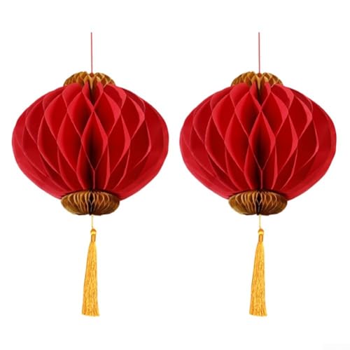 Frühlingsfest dekorative Laternen 3D-Design für chinesische Neujahrsatmosphäre (A 2 Stück) von Opatiny