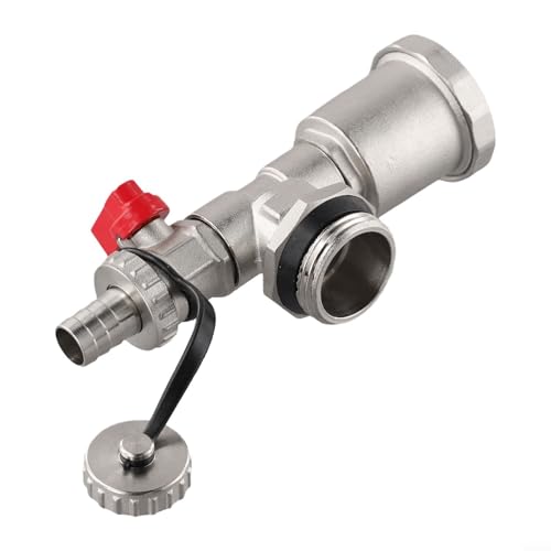 G1 DN25 Messing Verteiler Heizung mit automatischem Entlüfter und Ablasshähnen System Effizienz (Rot) von Opatiny