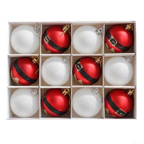 Hängende Feiertagsdekorationen, 12-teiliges Weihnachtskugel-Ornament-Set für den Heimgebrauch (A) von Opatiny