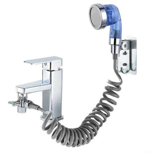 Handbrause-Set mit flexiblem Schlauch und benutzerfreundlichen, verstellbaren Funktionen (B) von Opatiny