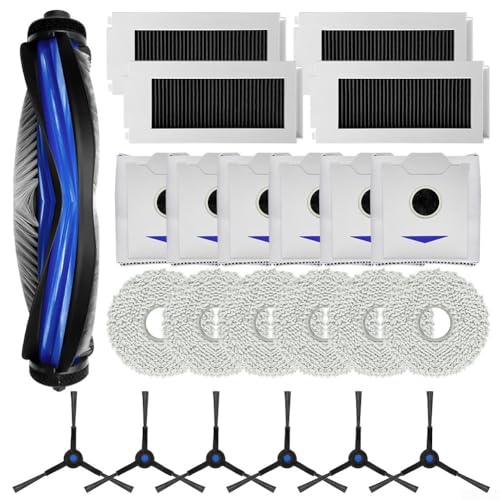 Hauptbürste und Wischmopp Reinigungsset für Ecovacs für Deebot N30 für OMNI inkl. Seitenbürsten und Filter für bessere Effizienz (B) von Opatiny