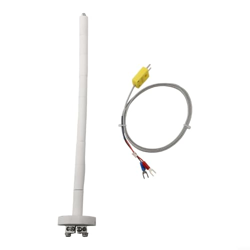 Hochtemperatur-Ofensonde Typ K Thermoelement mit Keramikröhren und 1 m Verlängerungskabel, kompatibel mit digitalen Thermometern und Controllern (300 mm) von Opatiny