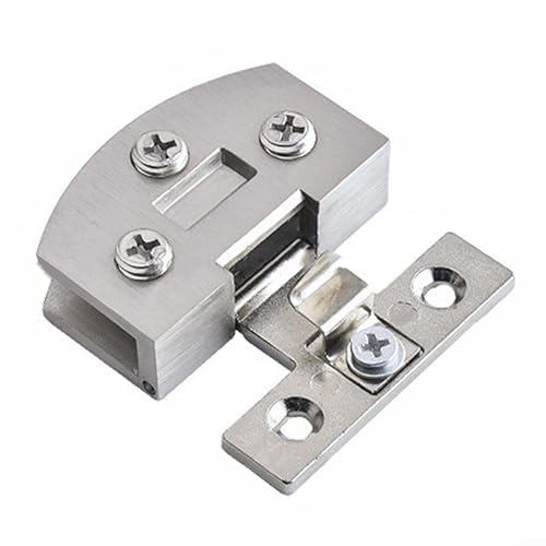 Klemmscharnier aus Zinklegierung für Duschtüren, Anti-Gewalt-Hardware für 6 8 mm Glasschränke und Bücherregale (gebürstet) von Opatiny