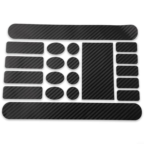 Kohlefaser-Aufkleber für Fahrradketten, effektiver Rahmenschutz für Mountainbiken (Carbon Black) von Opatiny