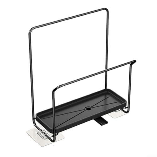 Mehrzweck-Küchenspüle aus Edelstahl mit Handtuchaufhänger und Schwammhalter, entworfen mit abnehmbarer Ablaufschale und schwenkbarem Auslauf, um den Wasserfluss in die Spüle zu leiten (Schwarz A) von Opatiny