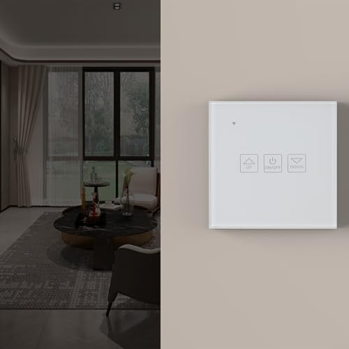Moderner Touch-Dimmschalter für Smart Homes, gehärtetes Glas, mit WLAN-Steuerung Moderner Touch-Dimmschalter für Smart Homes, gehärtetes Glas, mit WLAN-Steuerung von Opatiny