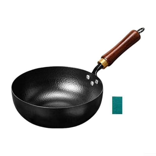 Nicht beschichteter gehämmerter Eisen-Kochtopf für Zuhause und Babynahrung, für verschiedene Kochmethoden (24 Bratpfanne) von Opatiny