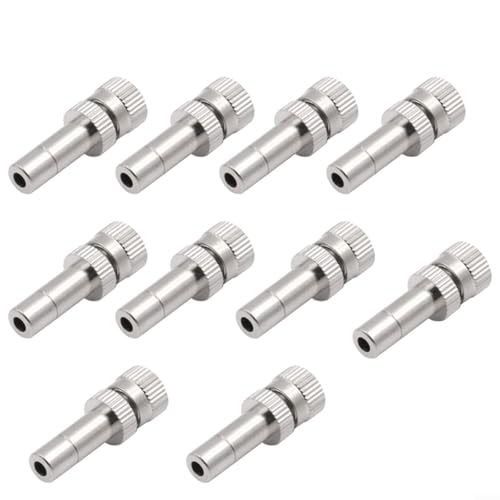 Opatiny |10 Stück Kupfer-Sprühdüsen Schnellverbindungs-Sprühkopf für Gartenbewässerungssystem, verstellbarer Nebelsprüher 0,15–0,8 mm (0,7 mm) von Opatiny