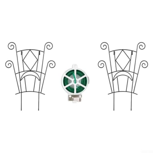 Opatiny Elegantes schwarzes Eisen-Pflanzen-Rankgitter – stabiles Klettergerüst für Topfpflanzen & Gartenterrassendekoration (1) von Opatiny