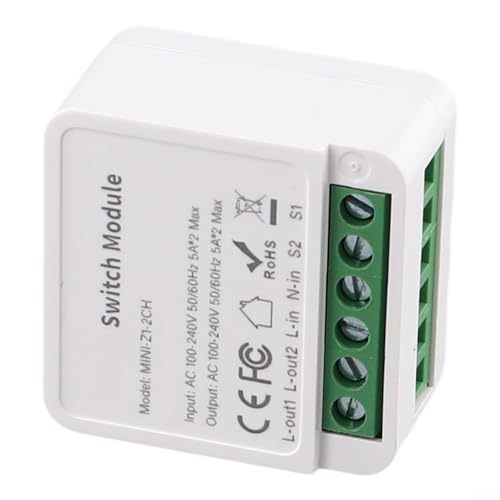 Opatiny Für Tuya-Switch-Modul, 10 A, 2-Wege-Steuerung, Automatisierung, WiFi-Fernbedienung, App, Sprachsteuerung, Heimbeleuchtung, Treppenarbeiten (2-Wege-Schalter) von Opatiny
