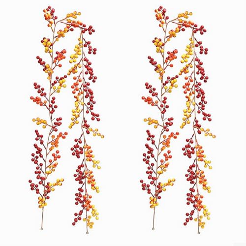 Opatiny Künstliche 1,8 m lange rote Beeren-Girlande für Weihnachtsbaum, Fenster, Wand, Urlaubsdekoration Opatiny Künstliche 1,8 m lange rote Beeren-Girlande für Weihnachtsbaum, Fenster, Wand, Urlaubsdekoration von Opatiny