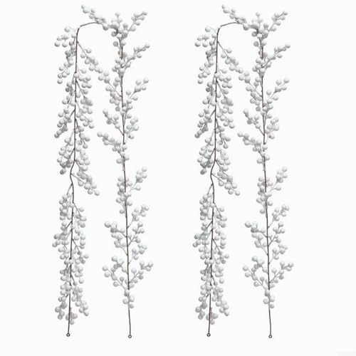 Opatiny Künstliche 1,8 m lange rote Beeren-Girlande für Weihnachtsbaum, Fenster, Wand, Urlaubsdekoration von Opatiny