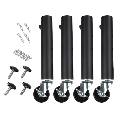Opatiny Metall-Tischbein-Verlängerungs-Set für Klapptische, robuste ausziehbare Möbelerhöhungen mit Rollen und Gummifüßen Opatiny Metall-Tischbein-Verlängerungs-Set für Klapptische, robuste ausziehbare Möbelerhöhungen mit Rollen und Gummifüßen von Opatiny