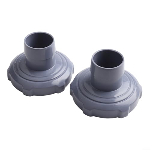 Opatiny PVC-Pool-Skimmer-Schlauchverbinder, Wasserdurchflussadapter, für oberirdische Schwimmbadausrüstung, grau (2 Stück) von Opatiny