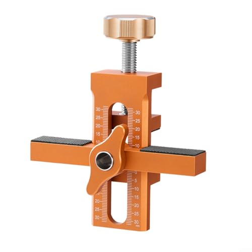 Opatiny Schranktür-Installationsvorrichtungswerkzeug für präzise Positionierung Bohren 2-in-1-Montagewerkzeug mit verstellbarem Positionierer, Aluminiumlegierung 90 x 103 mm von Opatiny