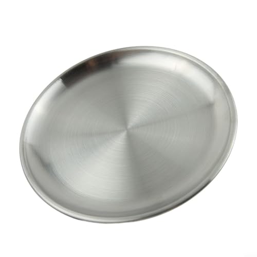 Opatiny | Stapelbare runde Edelstahl-Teller aus Metall für Küche, Esstisch, Servierteller, 5 Größen zur Auswahl (17 cm) von Opatiny