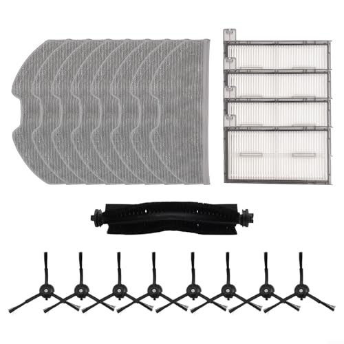 Opatiny Staubsaugerzubehör-Sets für Eufy X8 Pro Serie, für Eufy X8 Pro SES, enthält 1 Hauptbürste, 4 Seitenbürsten, 2 Filter und 5 Wischtücher (B) von Opatiny