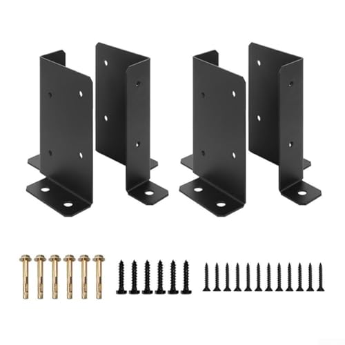 Opatiny Verstellbare Holzpfosten-Basishalterung für 2 x 4, 4 x 4, 6 x 6 Zaun, Briefkasten, Deck, Pergola, 4 Stück von Opatiny
