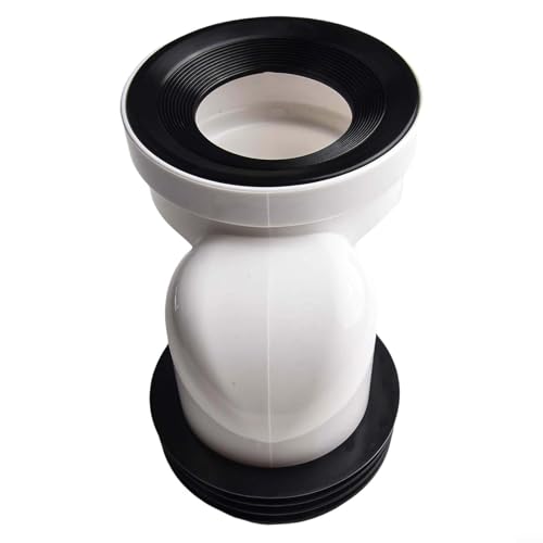 PVC WC-Anschlusstülle für Toilettenrohr mit Gummidichtung ausgelegt zur Auslaufsicherung gerade und exzentrische Varianten für Ablaufsysteme (D) von Opatiny