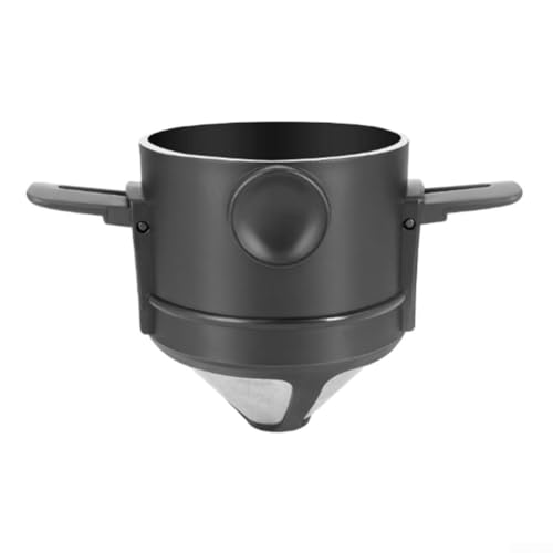 Papierloser Kaffeefiltertrichter aus Edelstahl mit klappbarem Griff für Pour Over Kaffeemaschine, geeignet für Outdoor-Aktivitäten (A) von Opatiny
