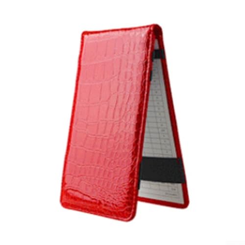 Scorekarten-Halter für Golf, mit Stifthalter, leichtes Leder-Design für Komfort (rot) von Opatiny
