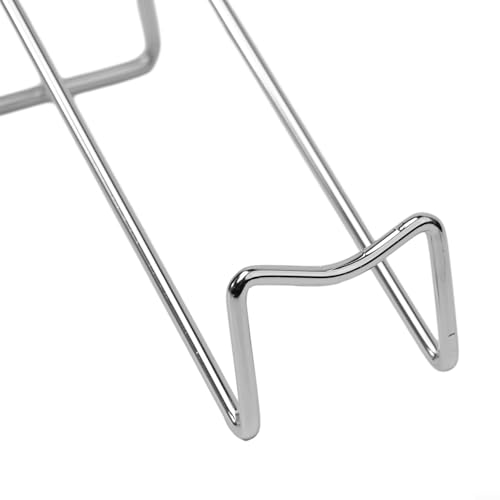 Set mit 4 Weinflaschenhaltern aus Metall zum Organisieren und Präsentieren von Likörflaschen mit Eisenkonstruktion und stabiler Unterstützung (Silber) von Opatiny