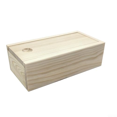Stilvolle Aufbewahrungsbox aus Holz mit ausziehbarer Abdeckung für Andenken und Basteln (14,5 x 7,5 x 4,5 cm) von Opatiny