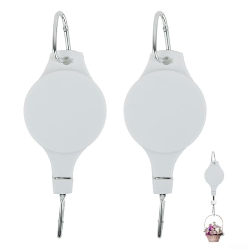 Teleskophaken für Blumenkorb-Umlenkrolle zur Verwaltung von Pflanzen im Innen- und Außenbereich (2) von Opatiny