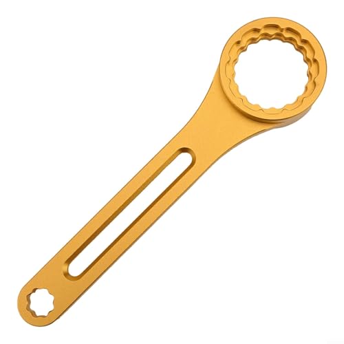 Tretlagerschlüssel Werkzeug 6 in 1 für SRAM, Unterstützung für 12T & 16T, passend für FSA 386, MT800, BB9000 (Golden) von Opatiny