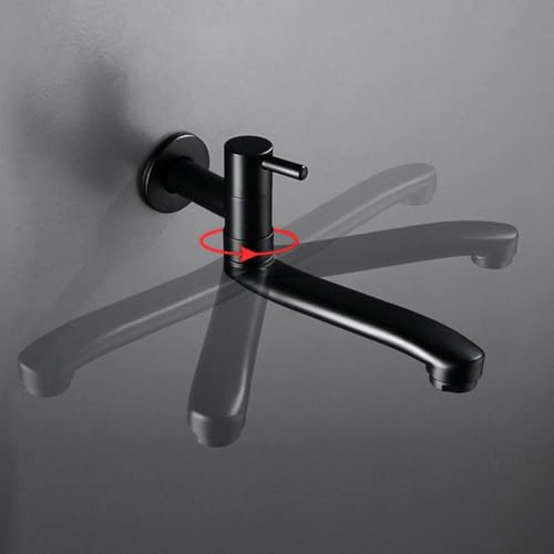 Verlängerte, drehbare Wandmontage, Einzel-Kaltwasser-Küchenspüle, Wasserhahn aus 304 Edelstahl für effiziente Wasserkontrolle und platzsparende Installation (36 cm) von Opatiny