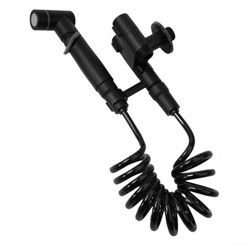 Verstellbares Handbrause-Set, Toiletten-Bidet-Sprühgerät, perfekt für tägliche Reinigungsaufgaben zu Hause (schwarz) von Opatiny