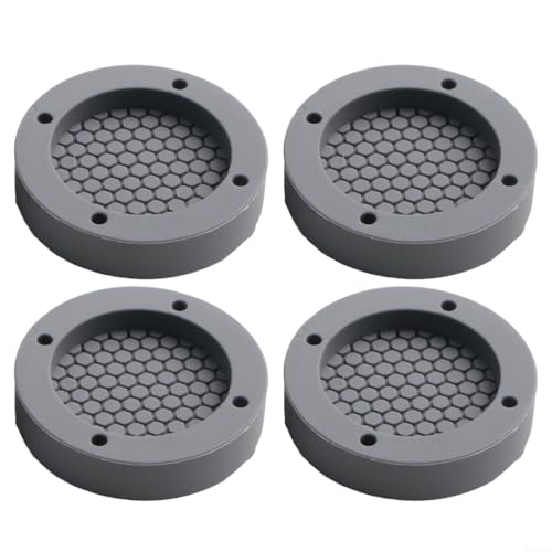 Vibrationsdämpfende Pads mit Saugnapf, 4 Stück, rutschfeste Silikon-Unterlagen, perfekt zur Verbesserung der Stabilität des Geräts (grau) von Opatiny