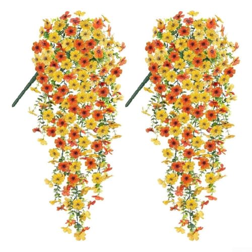 Vivid Simulation Eukalyptus Veilchen Blumen für dekorative Arrangements (lila + gelb) von Opatiny