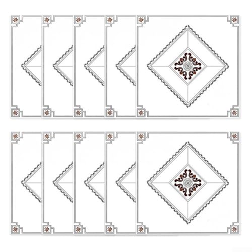 Wandaufkleber, 10 Stück, stilvolles XPE-Material perfekt für moderne Badezimmerdekoration (A) von Opatiny