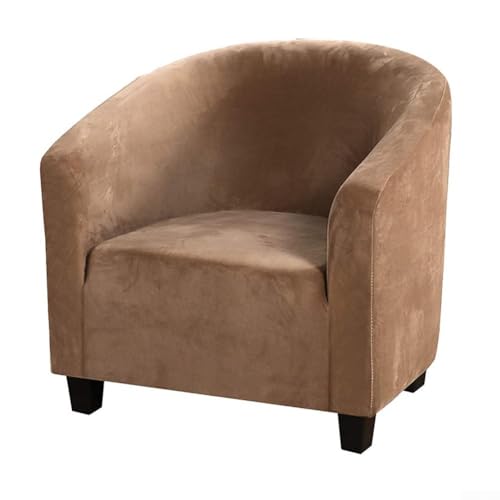 Weicher Samt-Stuhlbezug für Club- und Wannenstühle mit zuverlässiger elastischer eng anliegender Passform (Kamel) von Opatiny